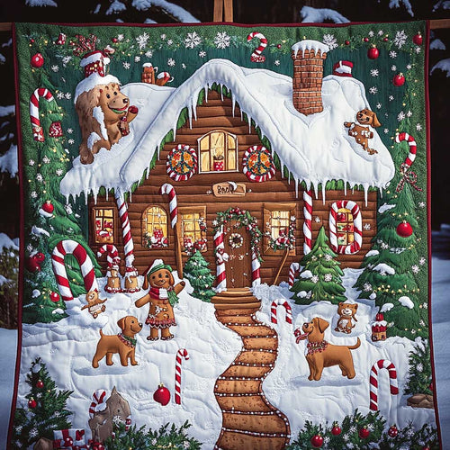 Dog Gingerbread Joy WN0710037CL Quilt