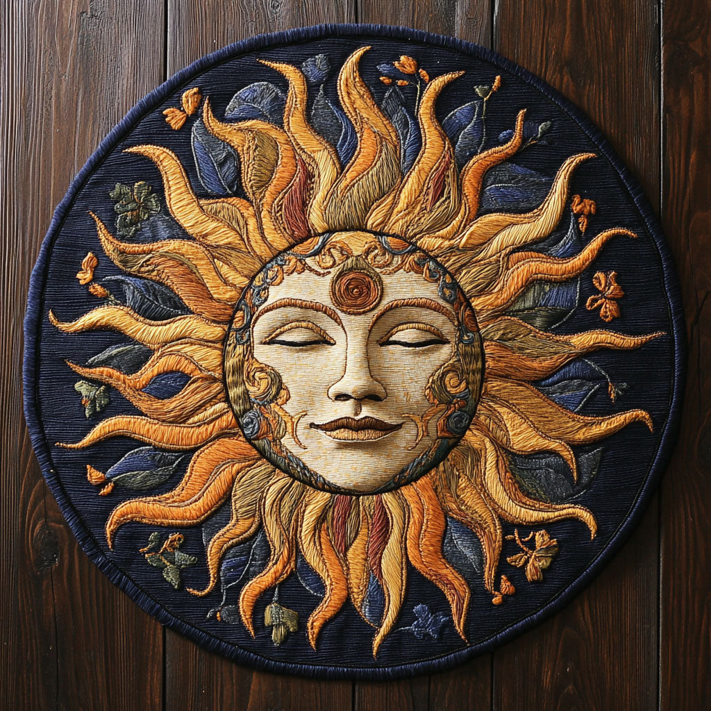 Peacful Sun CP0505014CL Quilted Round Mat