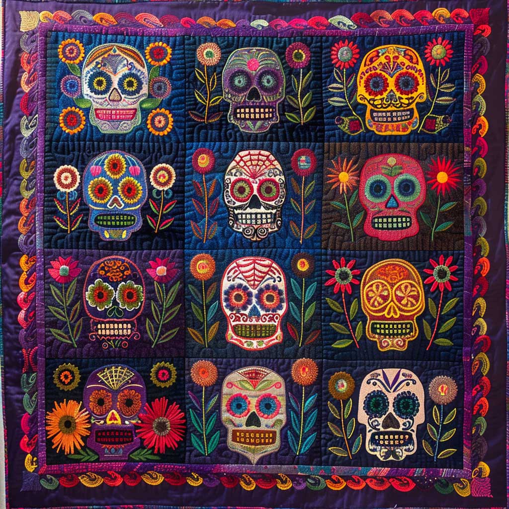Calavera Sugar Skulls WJ2009008CL Quilt