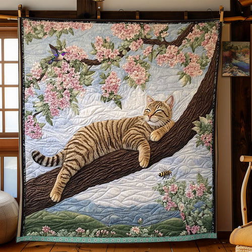 Peach Blossom Cat WP0411019CL Quilt