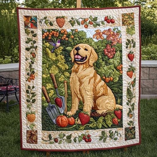 Golden Retriever's Garden Pals WN0810062CL Quilt