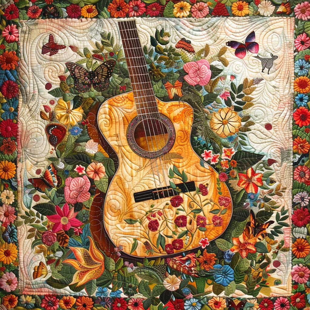 Flower Guitar WJ1209012CL Quilt