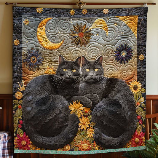 Black Twin Cat WP1009004CL Quilt