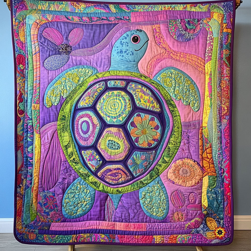 Rainbow Turtle WY0111006CL Quilt