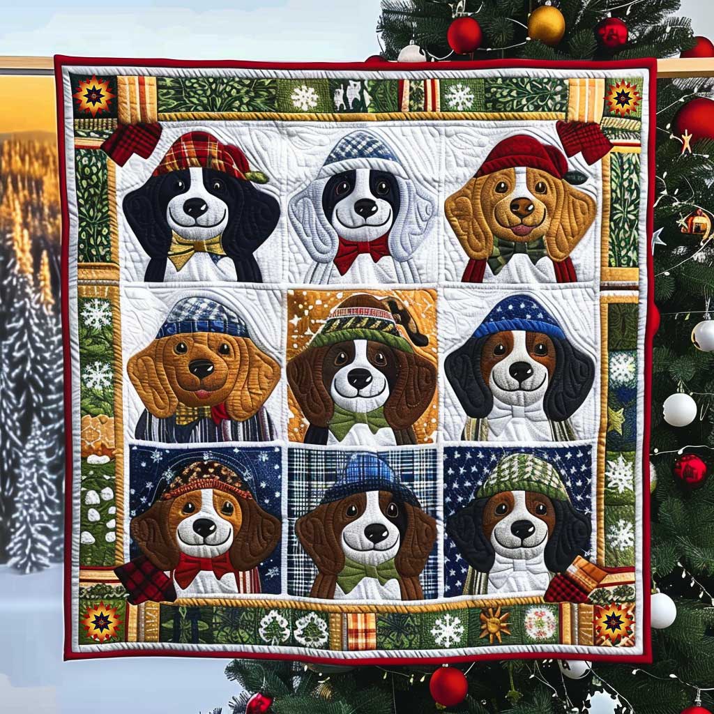 Beagle Festive Christmas WP1110001CL Quilt