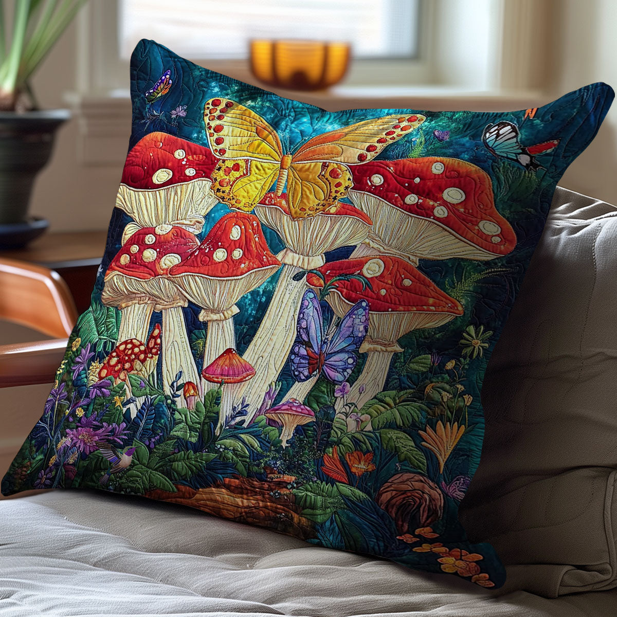 Night Mushroom Forest WY2212089CL Quilt Pillow Case