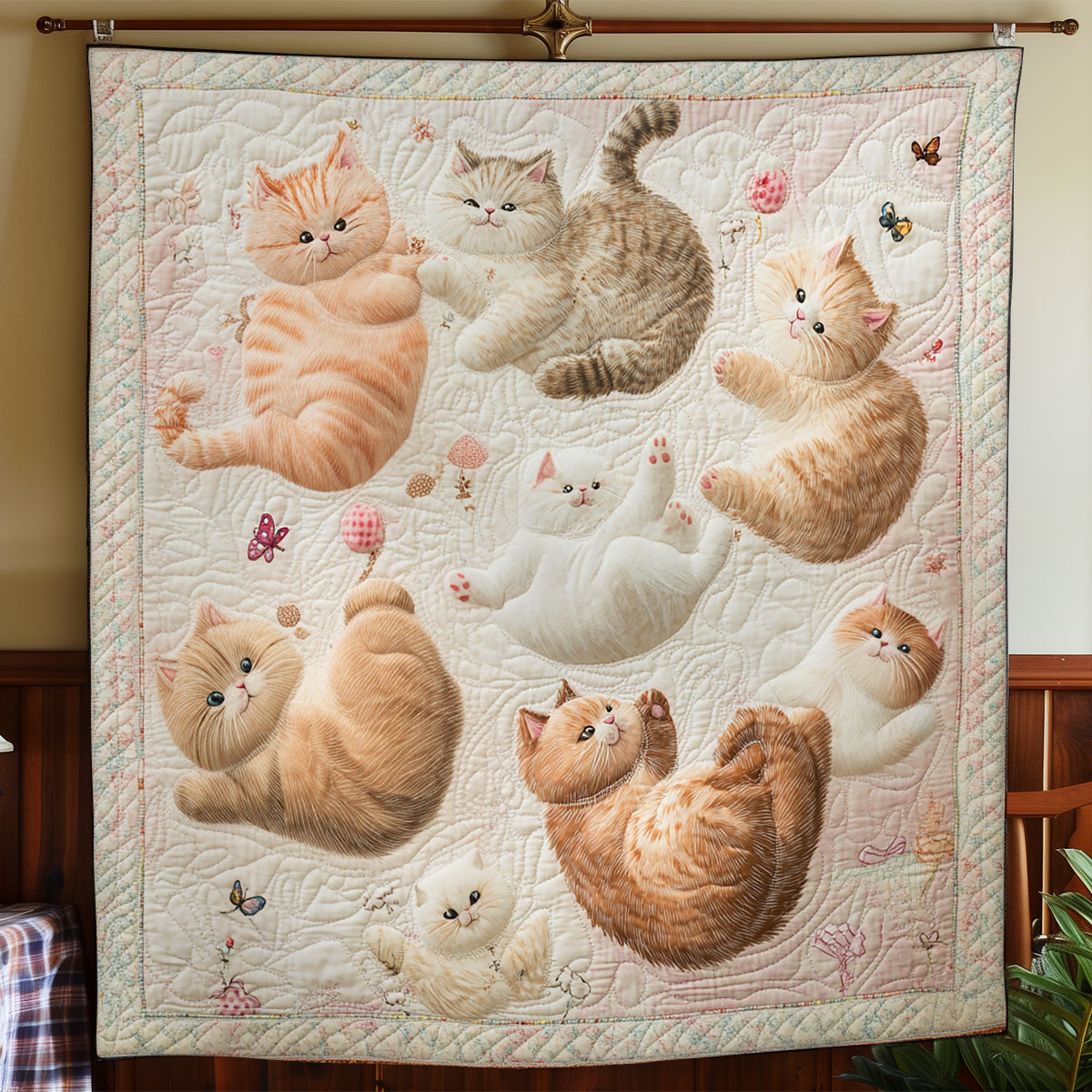 Fluffy Cats XB1203003CL Quilt