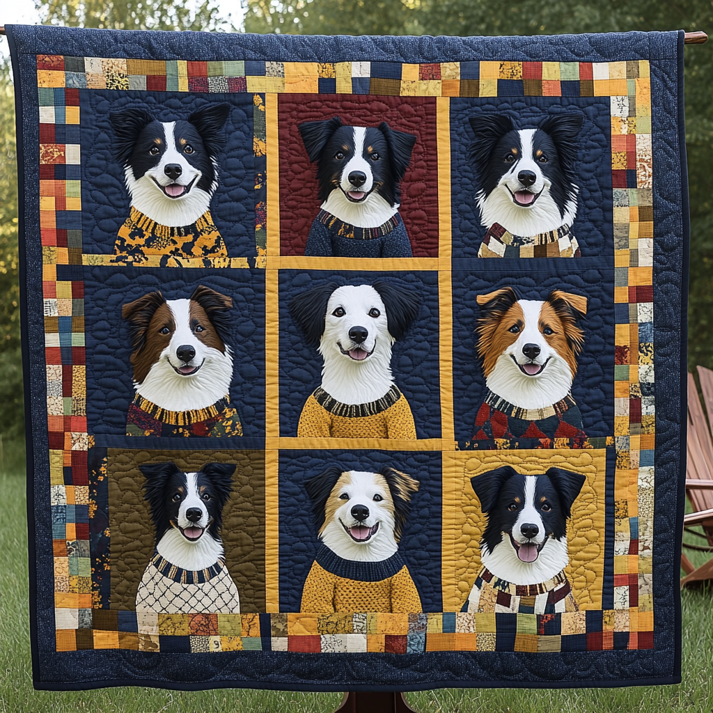 Cheerful Border Collie WN2009033CL Quilt