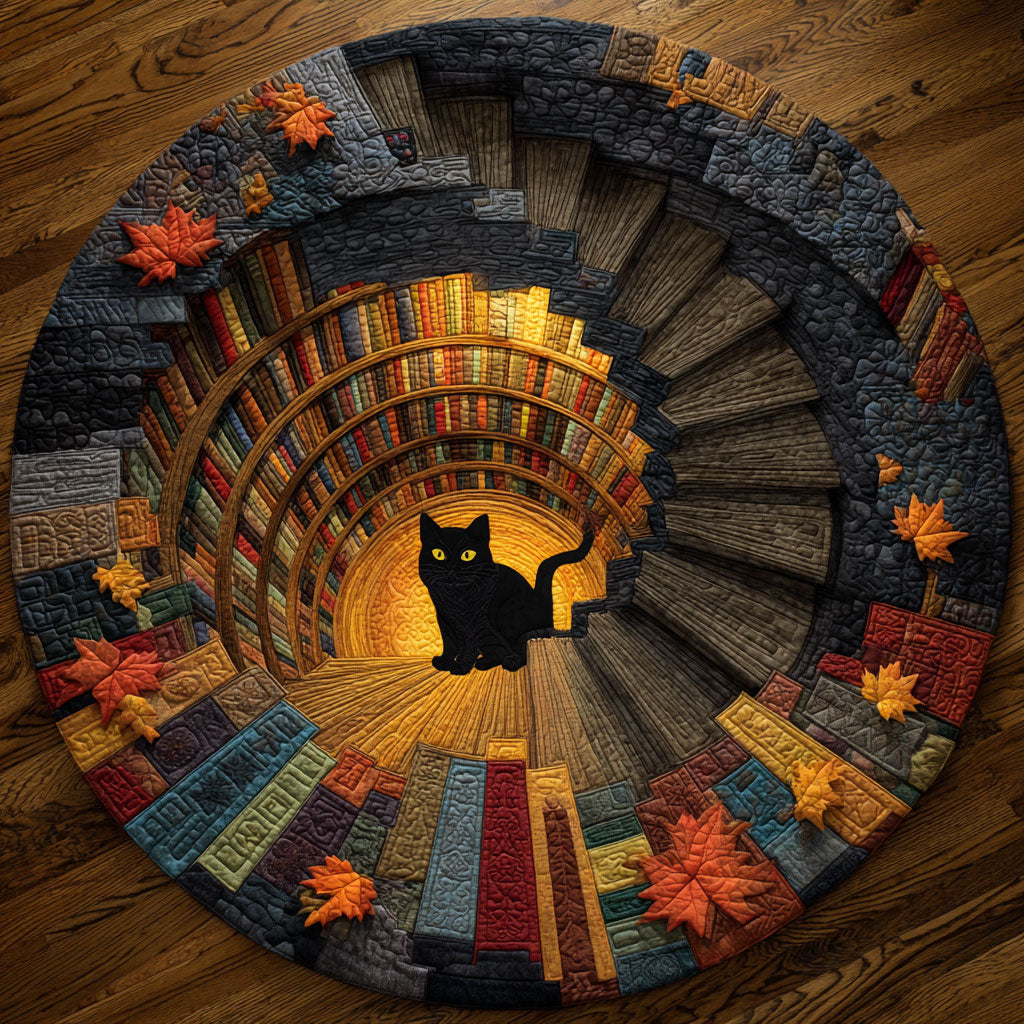 Cat Magic Library CW0310040CL Quilted Round Mat