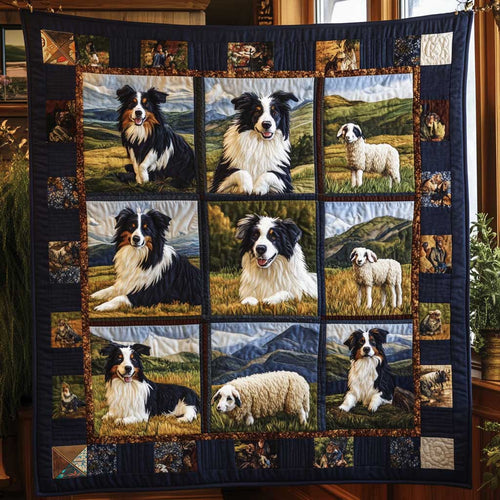 Border Collies And Sheep Collection WN2910041CL Quilt