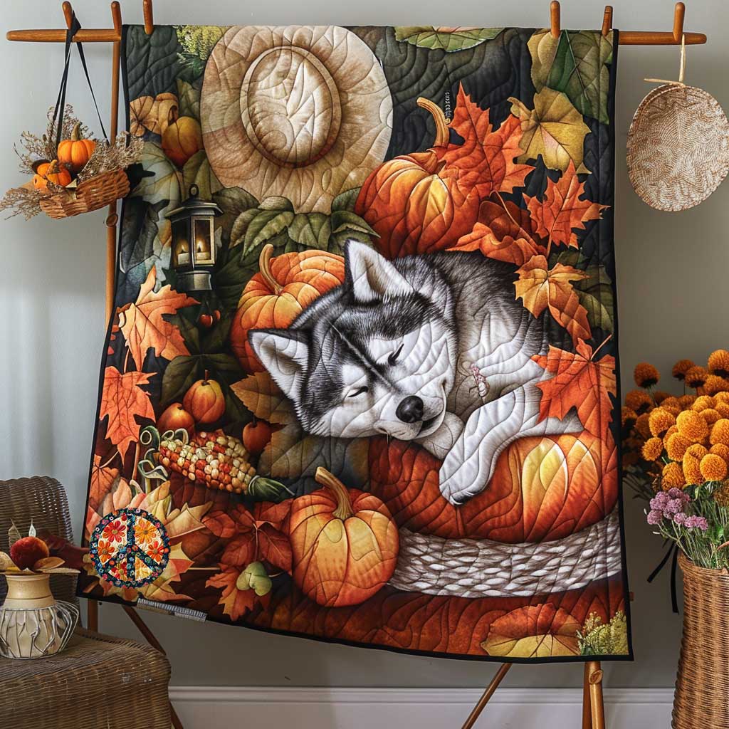 Husky Thanksgiving Nap WN1410017CL Quilt