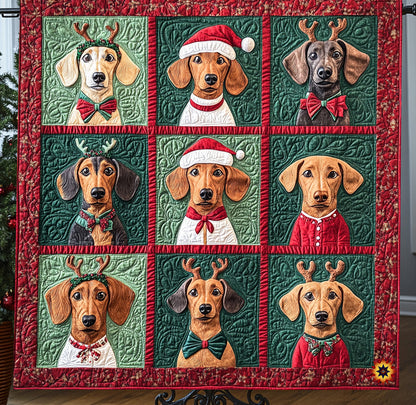 Reindeer Dachshund WU0411005CL Quilt