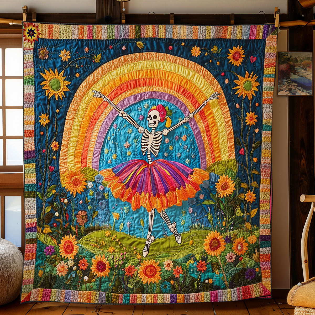 Ballerina Skeleton WY1812001CL Quilt