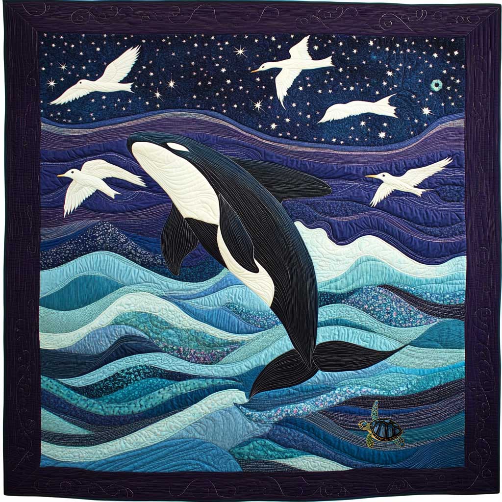 Sea Lonely Orca WP0612016CL Quilt