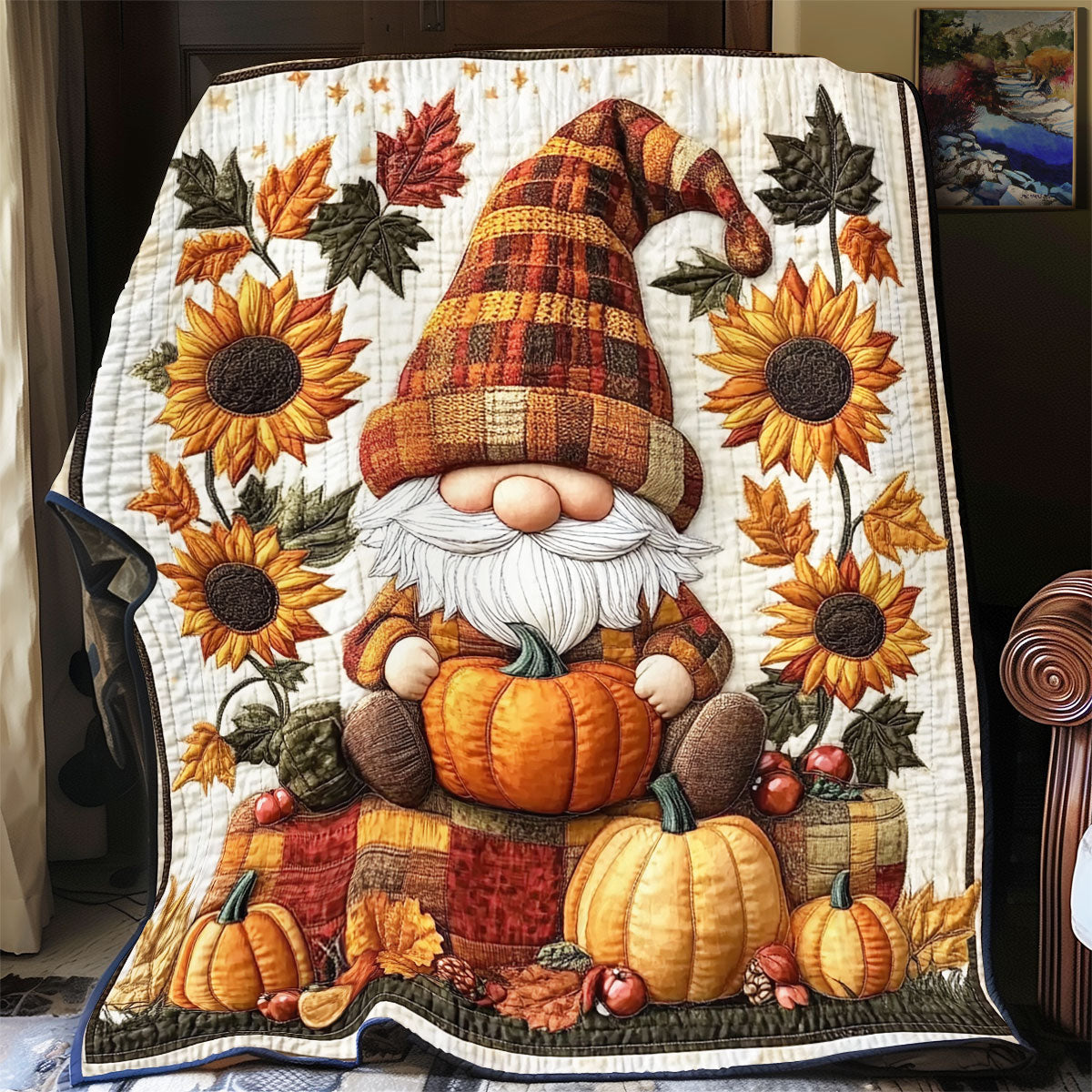 Gnome Pumpkin WX0302030CL Quilt