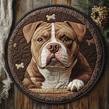 Bulldog's Embrace CP2304004CL Quilted Round Mat