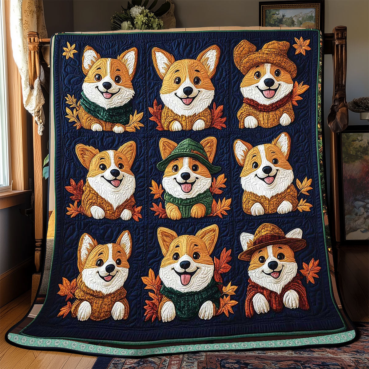 Corgi Autumn Fashion WP1910002CL Quilt