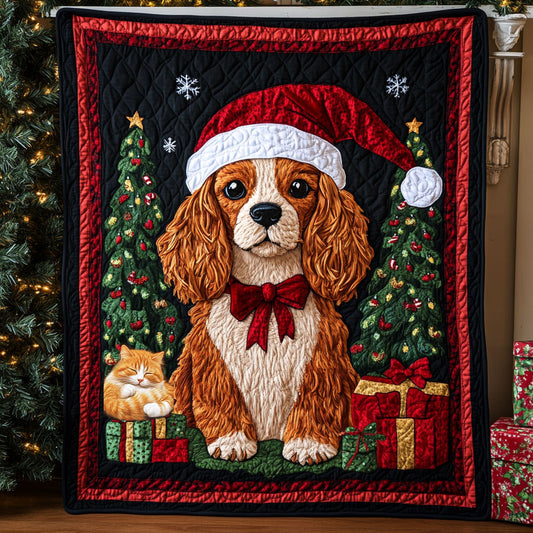 Cocker Spaniel Christmas WX2310005CL Quilt