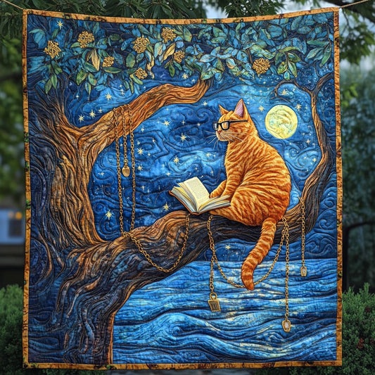 Orange Cat Book WT0801001CL Quilt