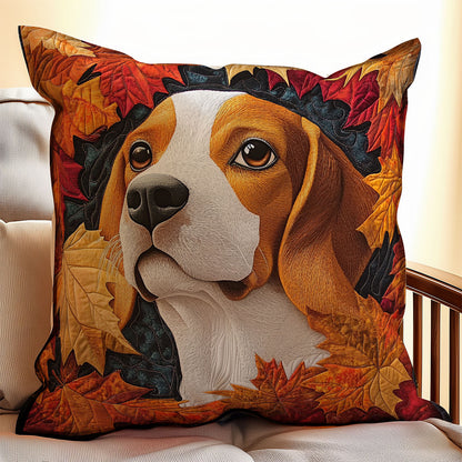 Beagle Autumn WX2001099CL Quilt Pillow Case