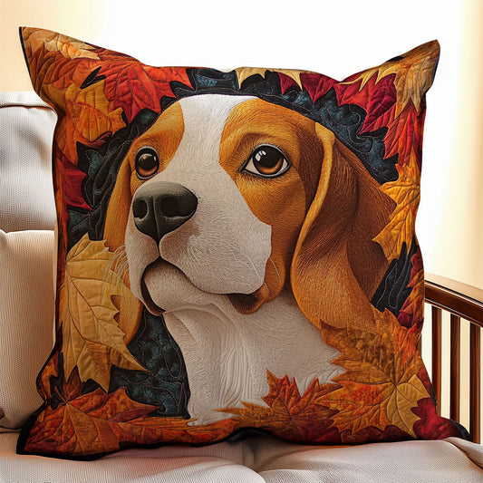 Beagle Autumn WX2001099CL Quilt Pillow Case