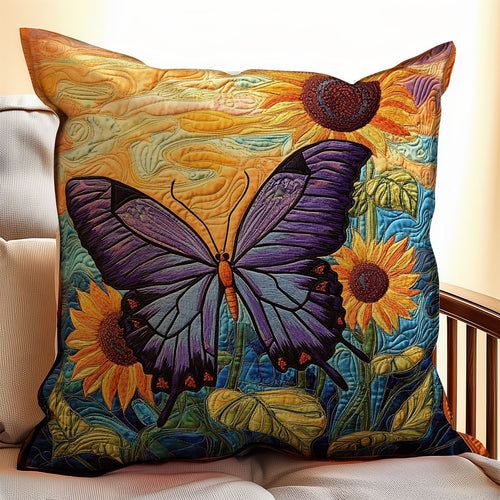 Butterfly Sunflower WX2001121CL Quilt Pillow Case