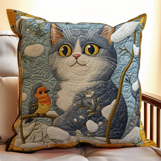 Cat Snow WX2001126CL Quilt Pillow Case