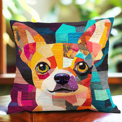 Chihuahua Portrait Patchwork WP0108035CL Quilt Pillow Case