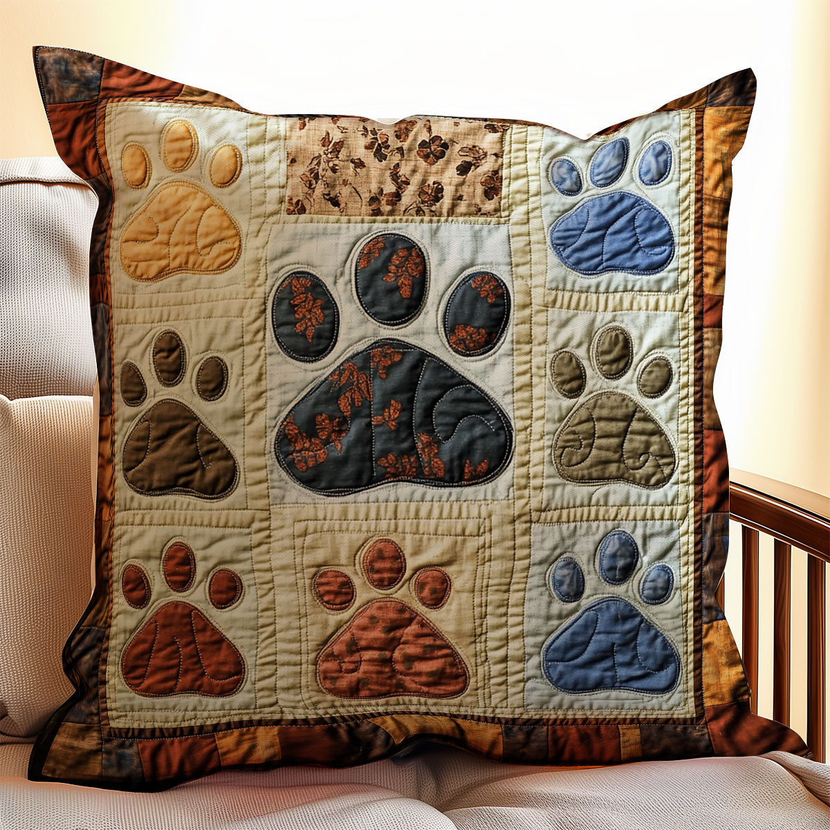Dog Paw WX2001129CL Quilt Pillow Case