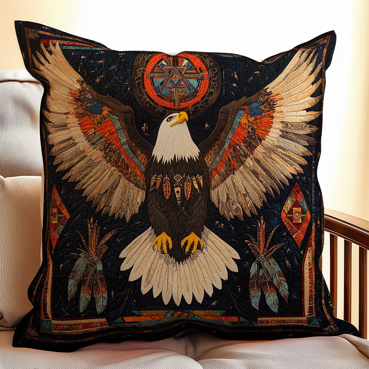 Eagle Native American WX2001132CL Quilt Pillow Case