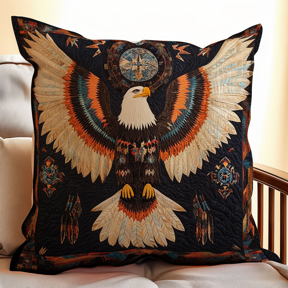 Eagle Native American WX2001133CL Quilt Pillow Case