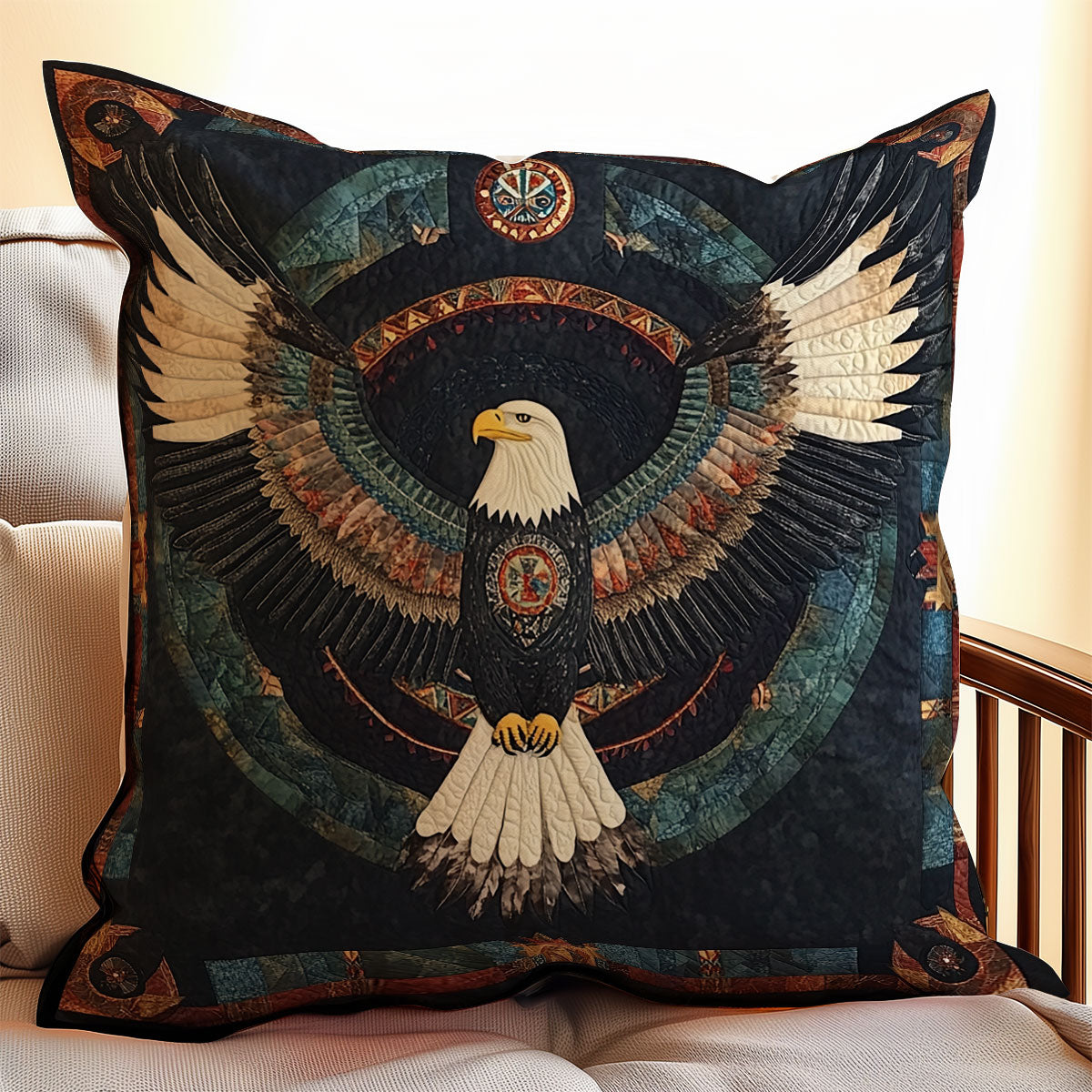 Eagle Native American WX2001136CL Quilt Pillow Case