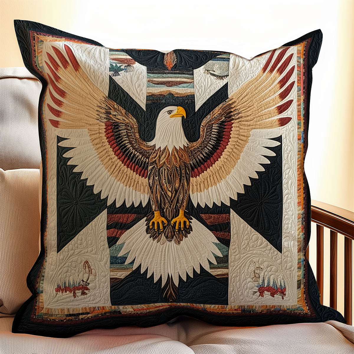 Eagle Native American WX2001130CL Quilt Pillow Case
