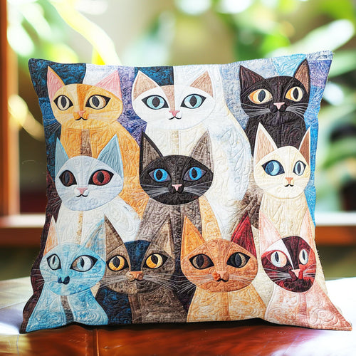 Funny Siamese Cat Collection WP0108051CL Quilt Pillow Case