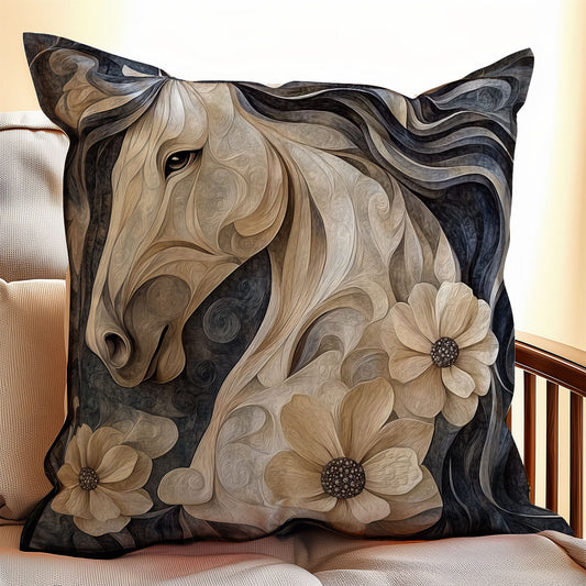 Horse Floral WX2001147CL Quilt Pillow Case