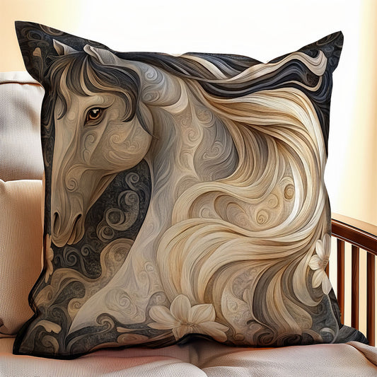 Horse Floral WX2001148CL Quilt Pillow Case