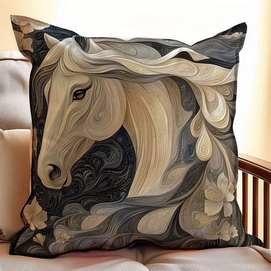 Horse Floral WX2001146CL Quilt Pillow Case