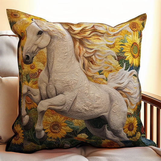 Horse Sunflower WX2001152CL Quilt Pillow Case