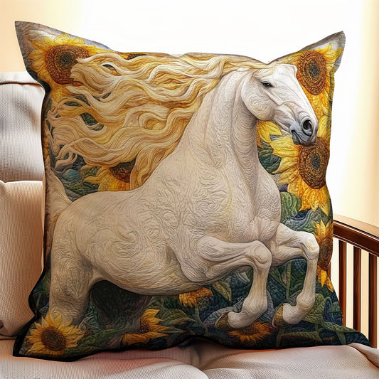 Horse Sunflower WX2001150CL Quilt Pillow Case