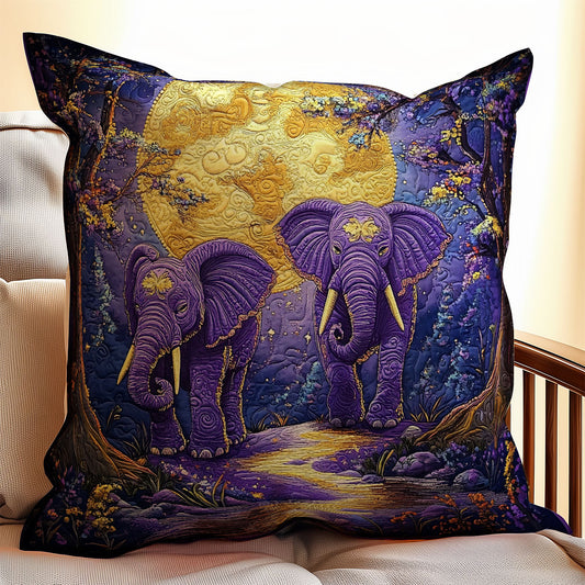 Purple Elephant WX2001163CL Quilt Pillow Case