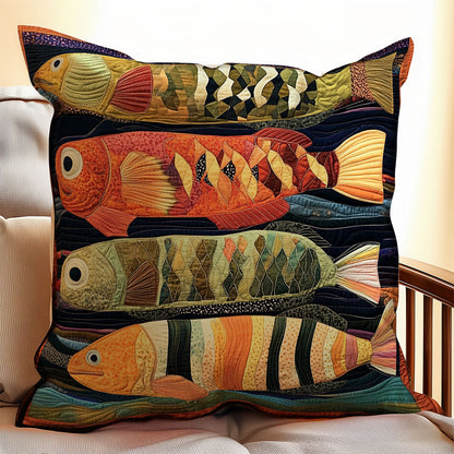 Vibrant Fish WX2001167CL Quilt Pillow Case