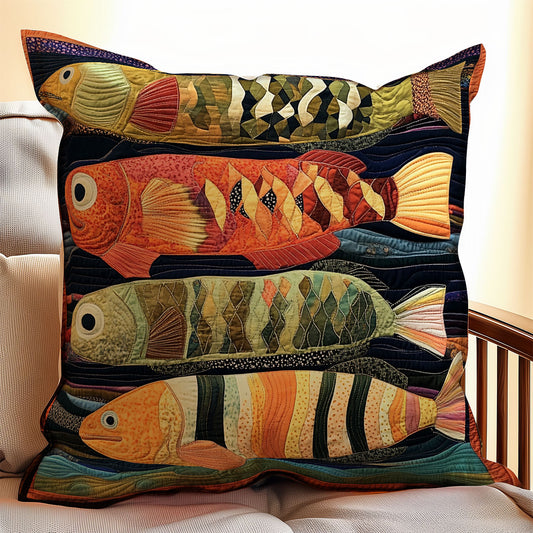 Vibrant Fish WX2001167CL Quilt Pillow Case