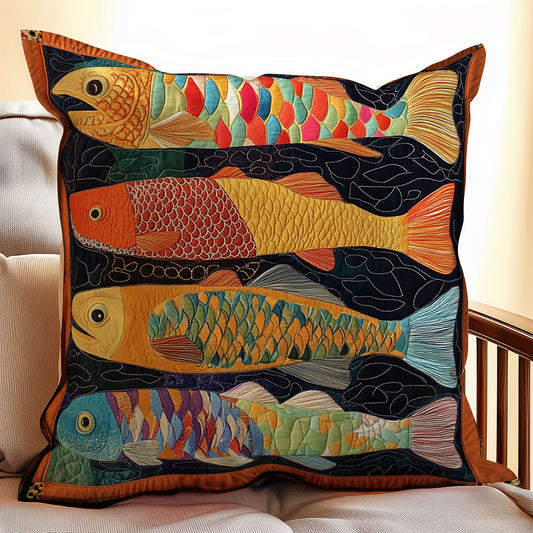 Vibrant Fish WX2001168CL Quilt Pillow Case