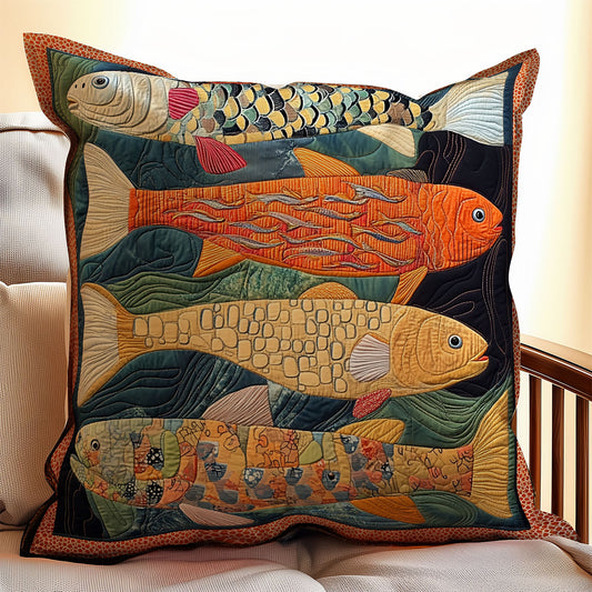 Vibrant Fish WX2001165CL Quilt Pillow Case