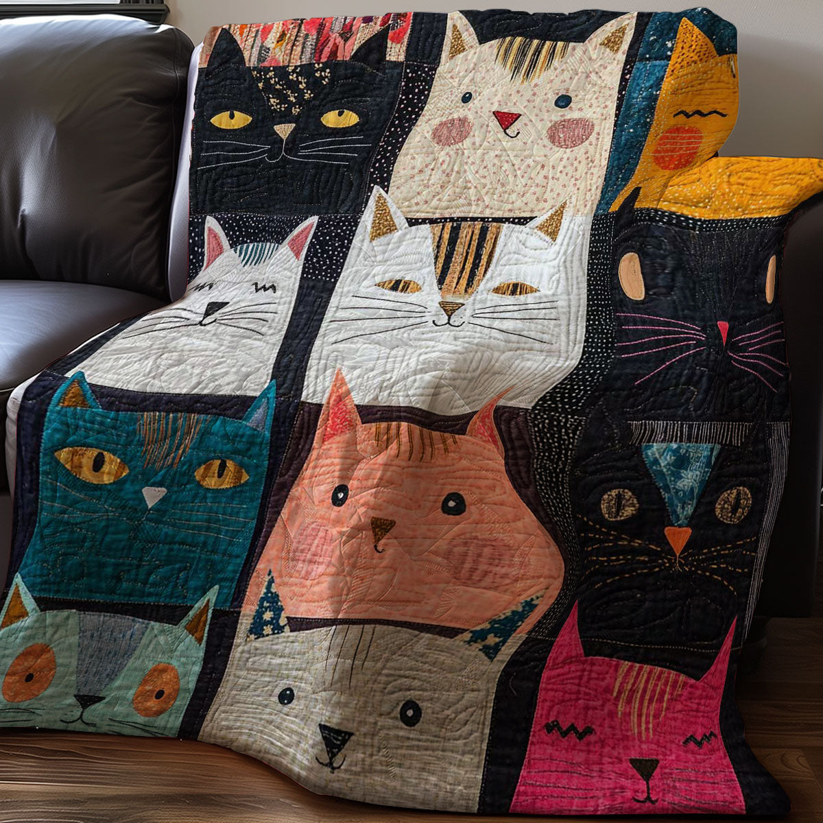 Cat Collection Emoji WP0108008CL Quilt