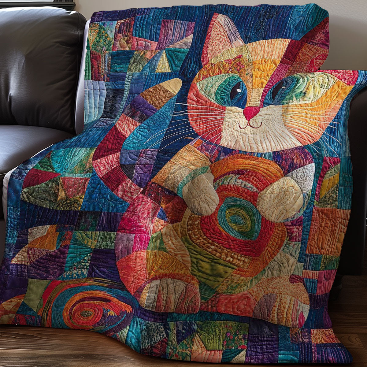 Cat Playing Yarns WP0108016CL Quilt