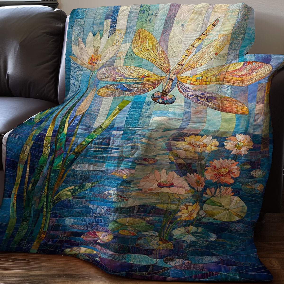 Flower Lake Dragonflies WP0108002CL Quilt