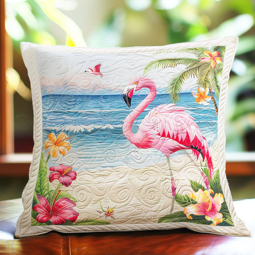 Hawaii Beach Flamingos WP3007011CL Quilt Pillow Case