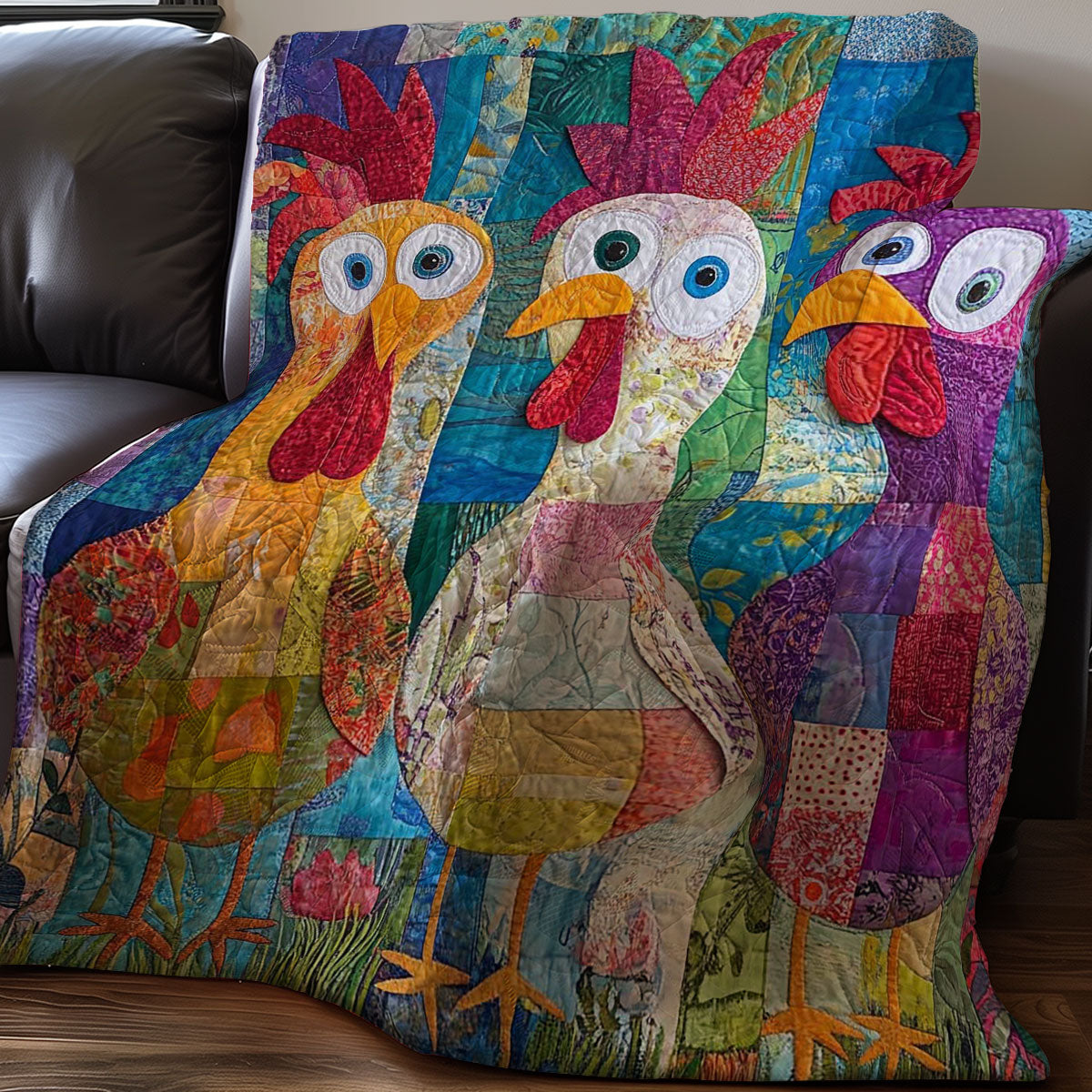 Patchwork Funny Chicken WP0108006CL Quilt