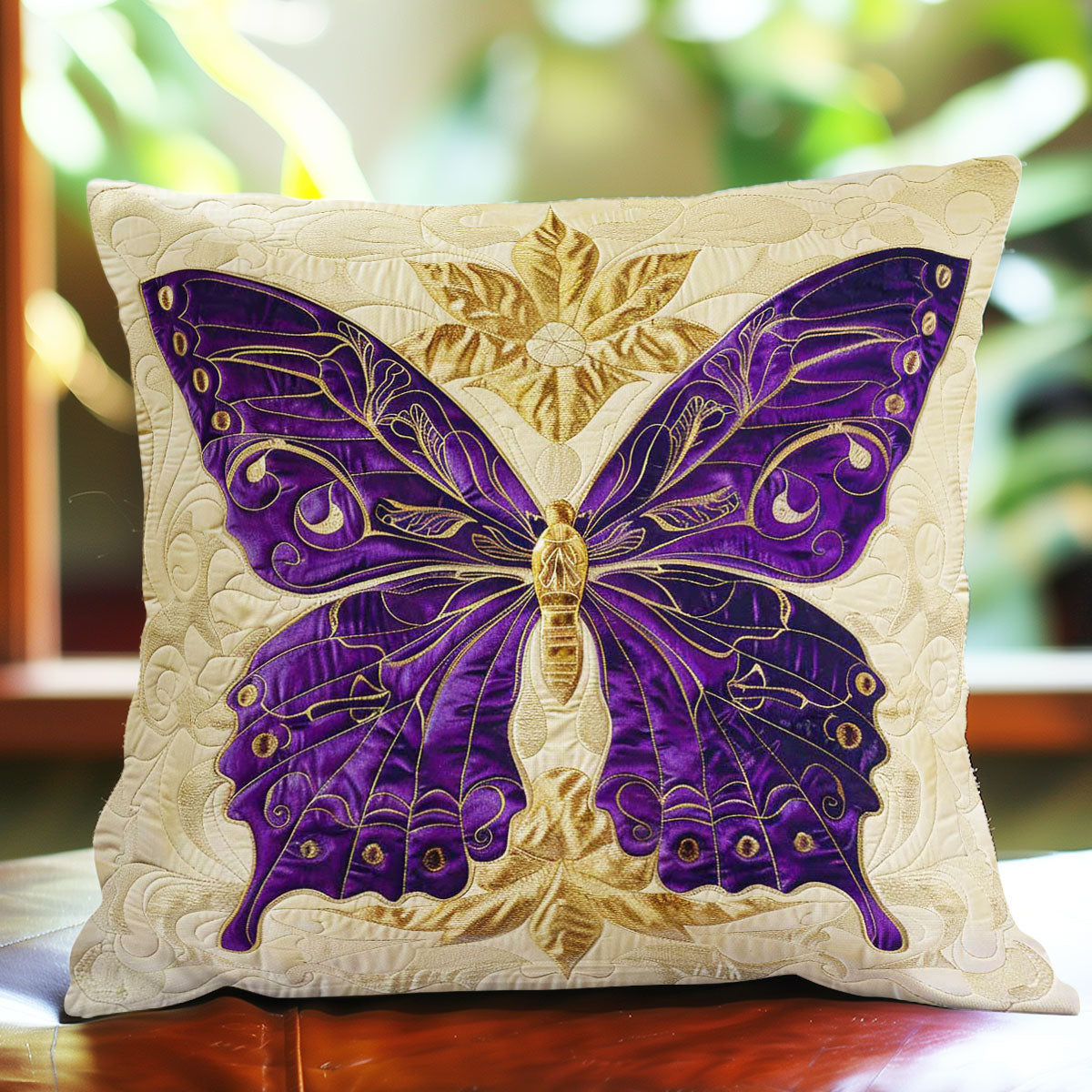 Royal Purple Butterfly WP3007006CL Quilt Pillow Case